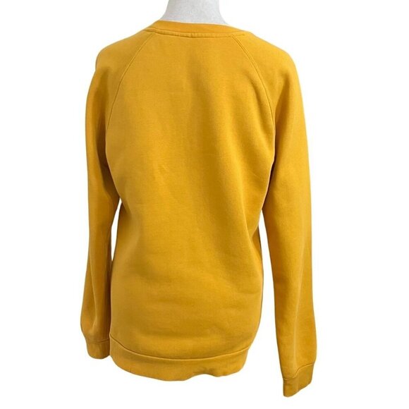 FRANK AND OAK X DISNEY MUSTARD YELLOW BLACK MICKEY MOUSE EMBROIDERED SWEATER - Picture 3 of 11